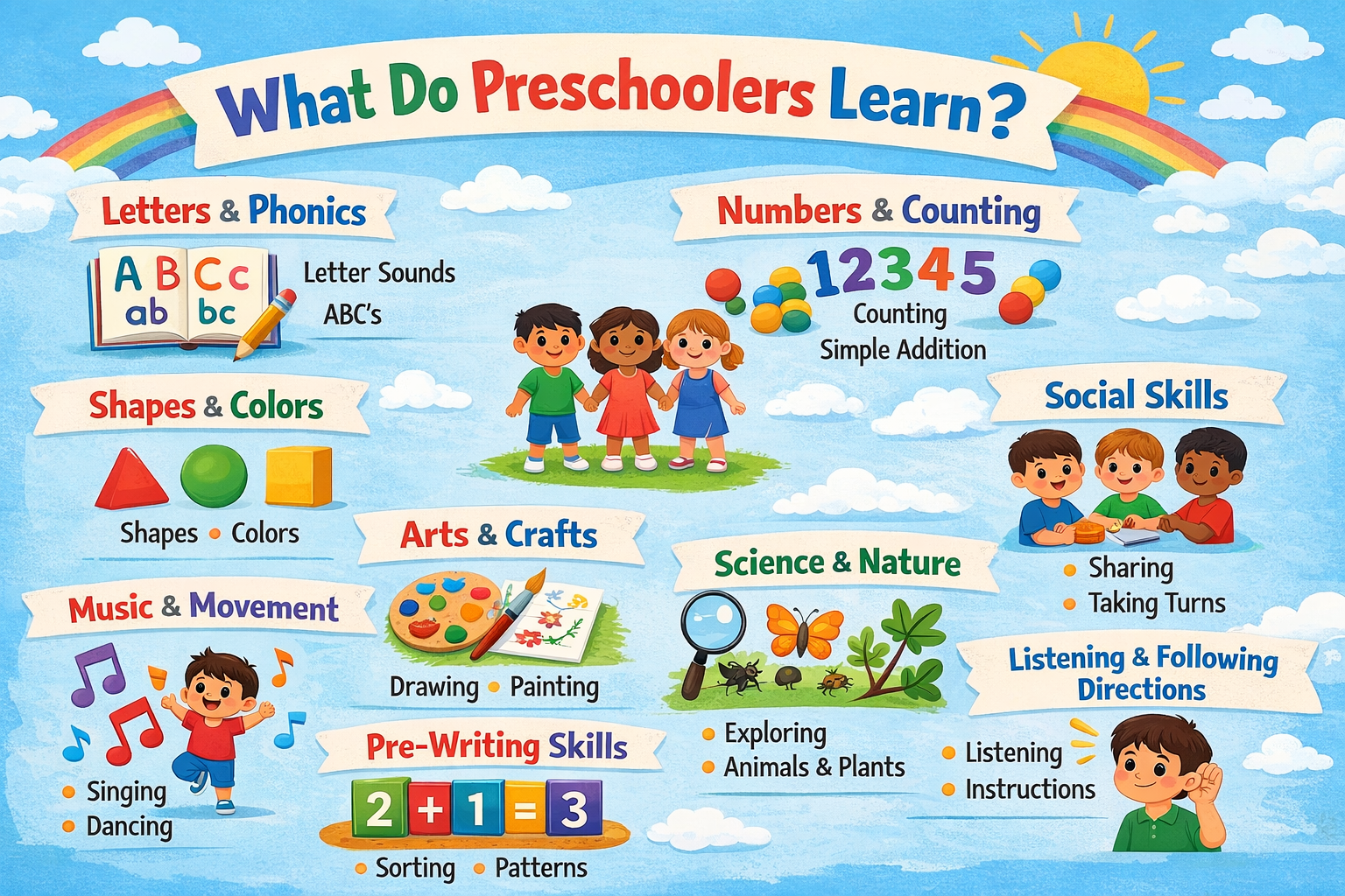 Preschool Learning Lessons What Do Preschoolers Learn? - Krazy Tots International Preschool
