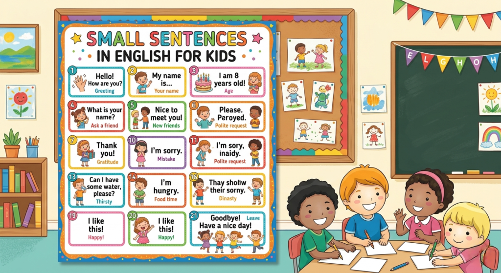 Small Sentences in English for Kids