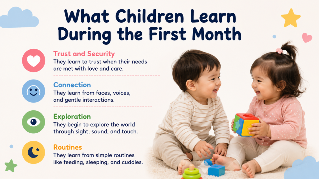 What Children Learn During the First Month