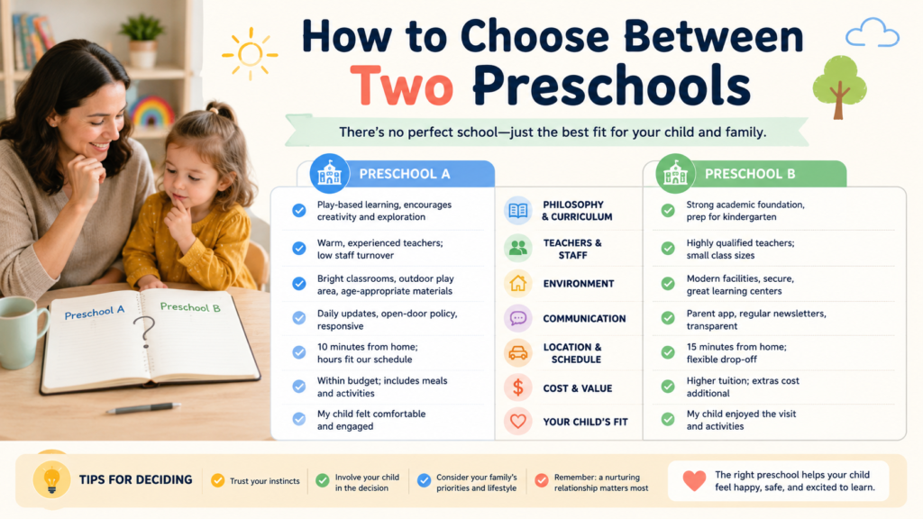 How to Choose Between Two Preschools